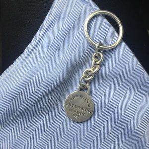 Tiffany key chain ring and charm